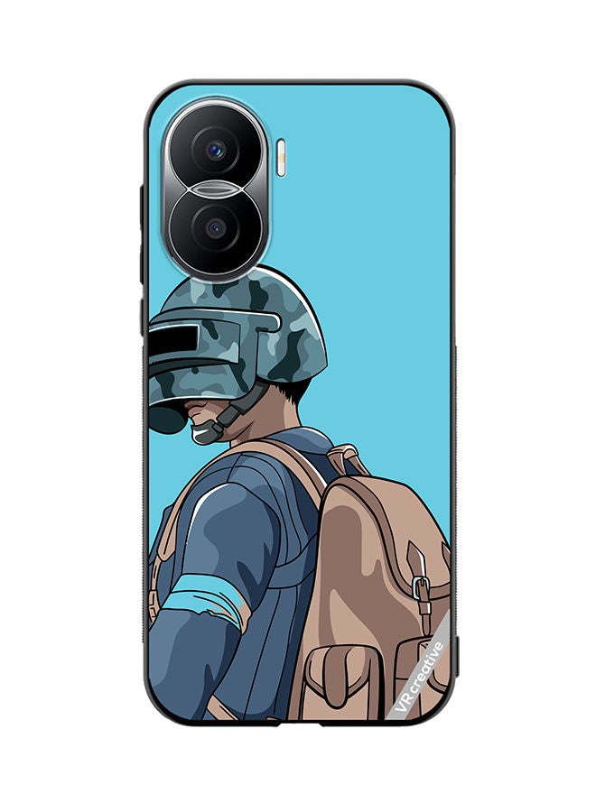 VR CREATIVE Protective Case Cover For Honor X40i Helmet And In Military Uniform Design Multicolour - Image 1