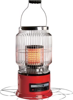 DOTS DOTS Round Electric Heater 2000 Watts, Three Levels of Heating, Power Cord Length 1.8 Meters, Red - NI-200R 