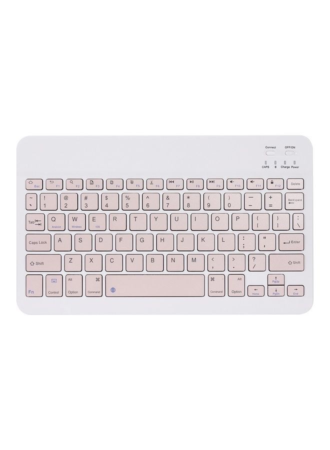 NIBEMINENT Wireless Bluetooth Keyboard Pink/White  - Image 1