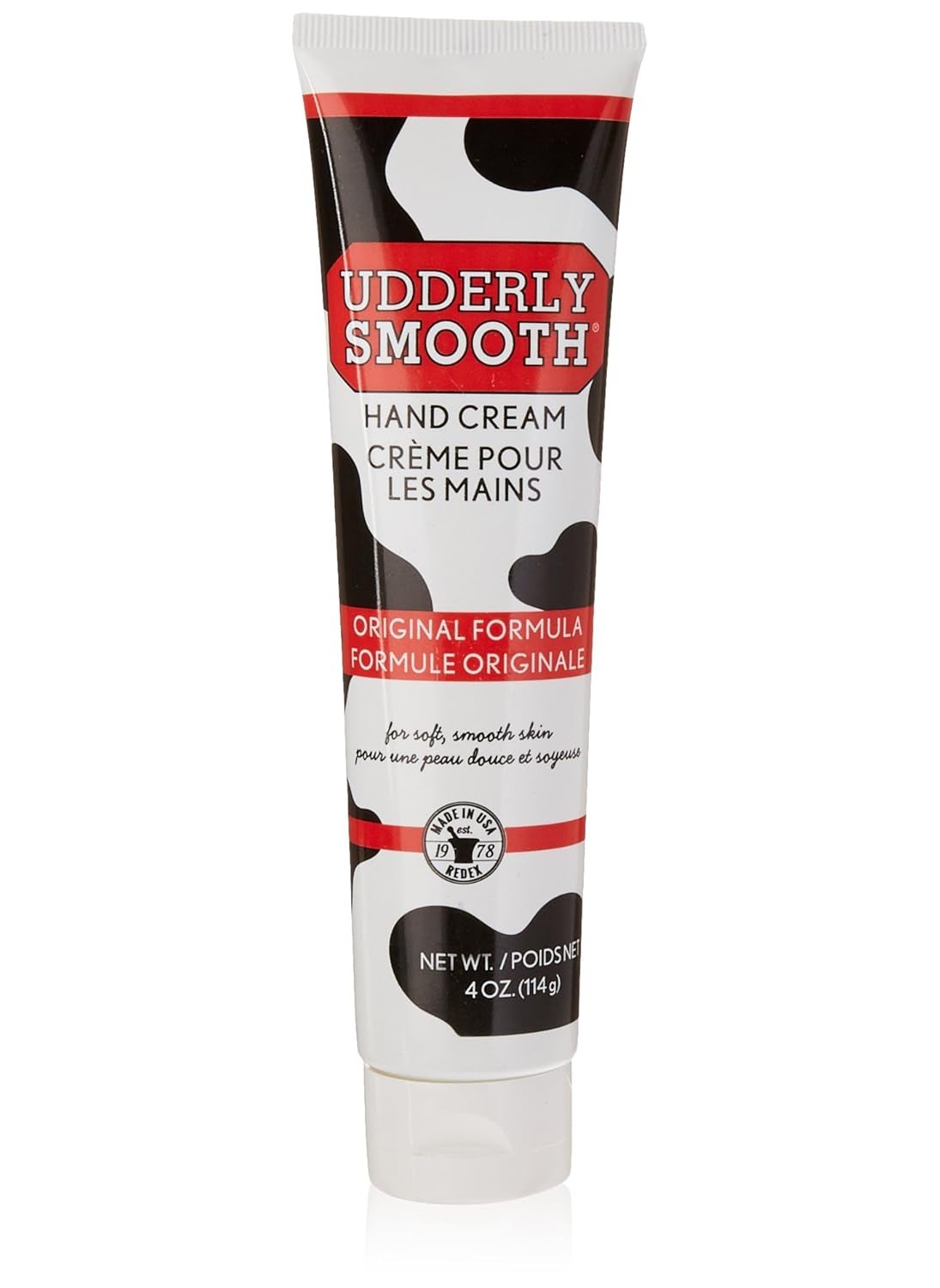 Udderly Smooth Udderly Smooth Hand Cream Original Formula for Rough Dry Skin FastAbsorbing 24Hour Moisturization 4 oz Pack of 5 