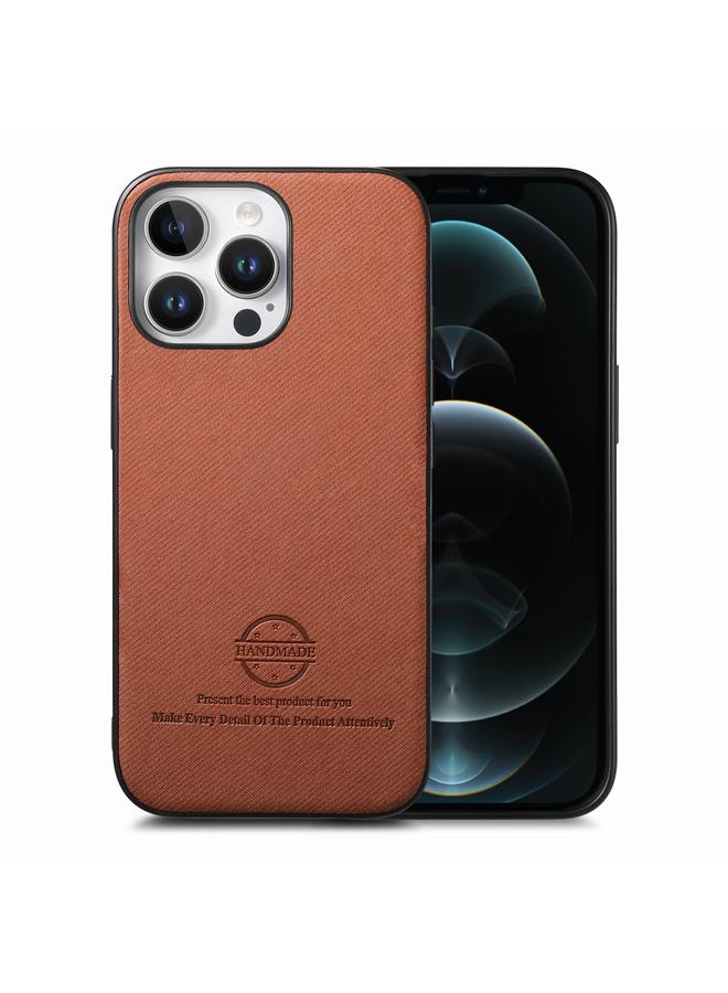 Zaboon Case For iPhone 12 Pro Twill Fabric Leather Skin Back Phone Case - Image 1