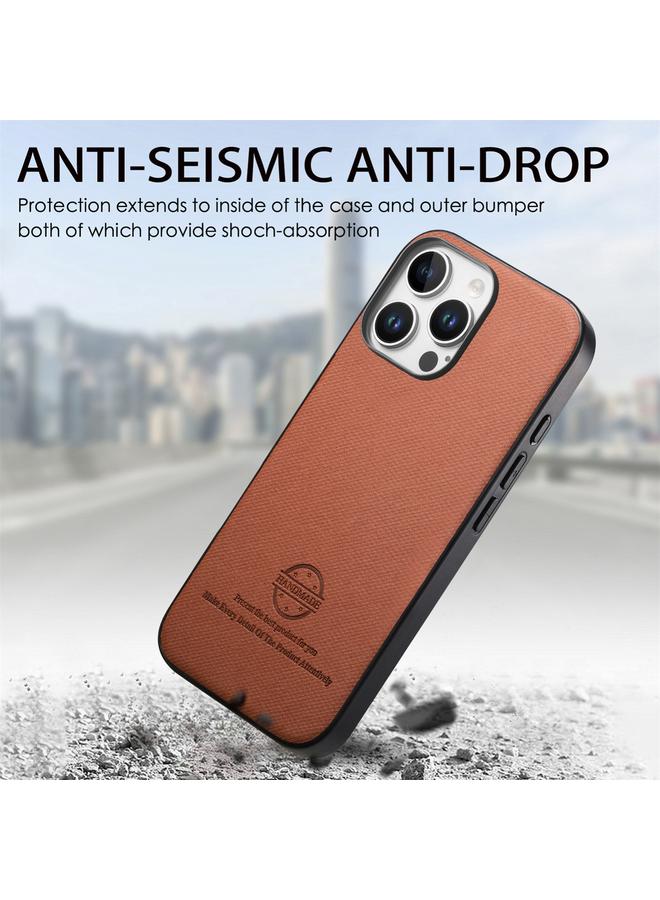 Zaboon Case For iPhone 12 Pro Twill Fabric Leather Skin Back Phone Case - Image 5