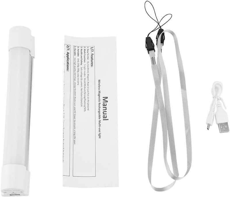 Portable LED Rechargeable Camping Light, Emergency Lamp with Strong Magnetic Base, Adjustable Brightness for Indoor Outdoor Hiking BBQ, Includes Lanyard and USB Cable, IP65 Waterpr - Image 1