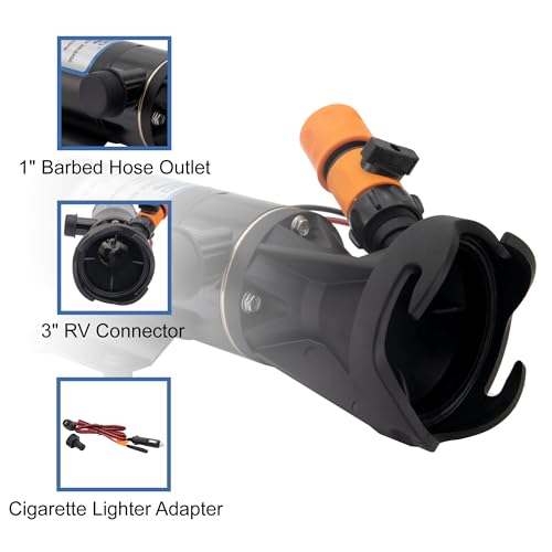 RecPro RV 12 Volt Macerator Pump | Portable 12GPM Sewage Waste Grinder | Dump Pump with Flexible Impeller for RVs, Motorhomes, and Campers - Image 3