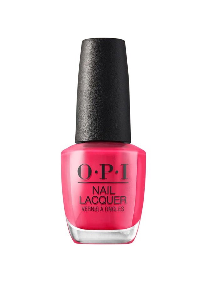 OPI Nail Lacquer Charged Up Cherry | Opaque Bright Pink Crème Chip Resistant Nail Polish | Vegan, Fast Drying, Streak Free - Image 1