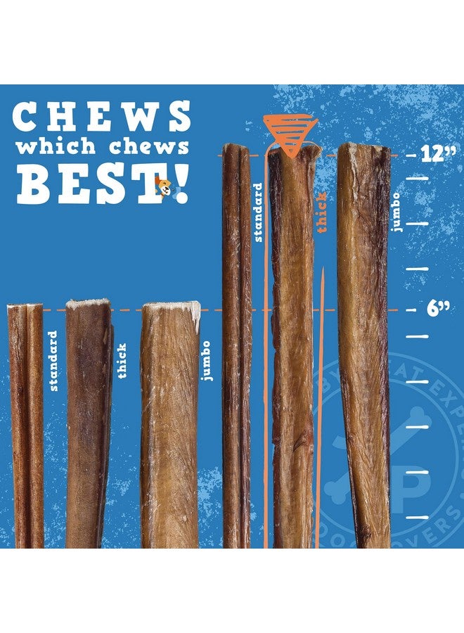 jack Jack&Pup 12Inch Premium Grade Odor Free Bully Sticks Dog Treats [ThickSize] 12” Long All Natural Gourmet Dog Treat Chews  Fresh And Savory Beef Flavor  30% Longer Lasting (3 Ct) - Image 4