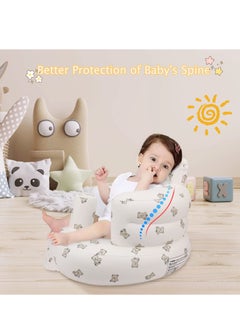 Generic Inflatable Baby Seat for Babies 3 Months & Up, Baby Floor Seats for Sitting Up, Baby Seats for Infants, Blow Up Baby Chair with Built-in Air Pump - Bear  - Image 4