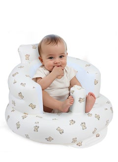 Generic Inflatable Baby Seat for Babies 3 Months & Up, Baby Floor Seats for Sitting Up, Baby Seats for Infants, Blow Up Baby Chair with Built-in Air Pump - Bear  - Image 1