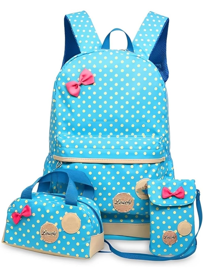 Girls' School Bag Set - Large Capacity Backpack with Shoulder Bag, Pencil Case, and Drawstring Bag - Back to School Essentials for Girls - Image 2