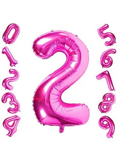Atpata Funky Atpata Funky 2 Number Pink Foil Balloon 40 inch Size Birthday Decoration Items | Happy Birthday Decoration Kit | 2nd Year Birthday Party Anniversary Wedding Decorations 