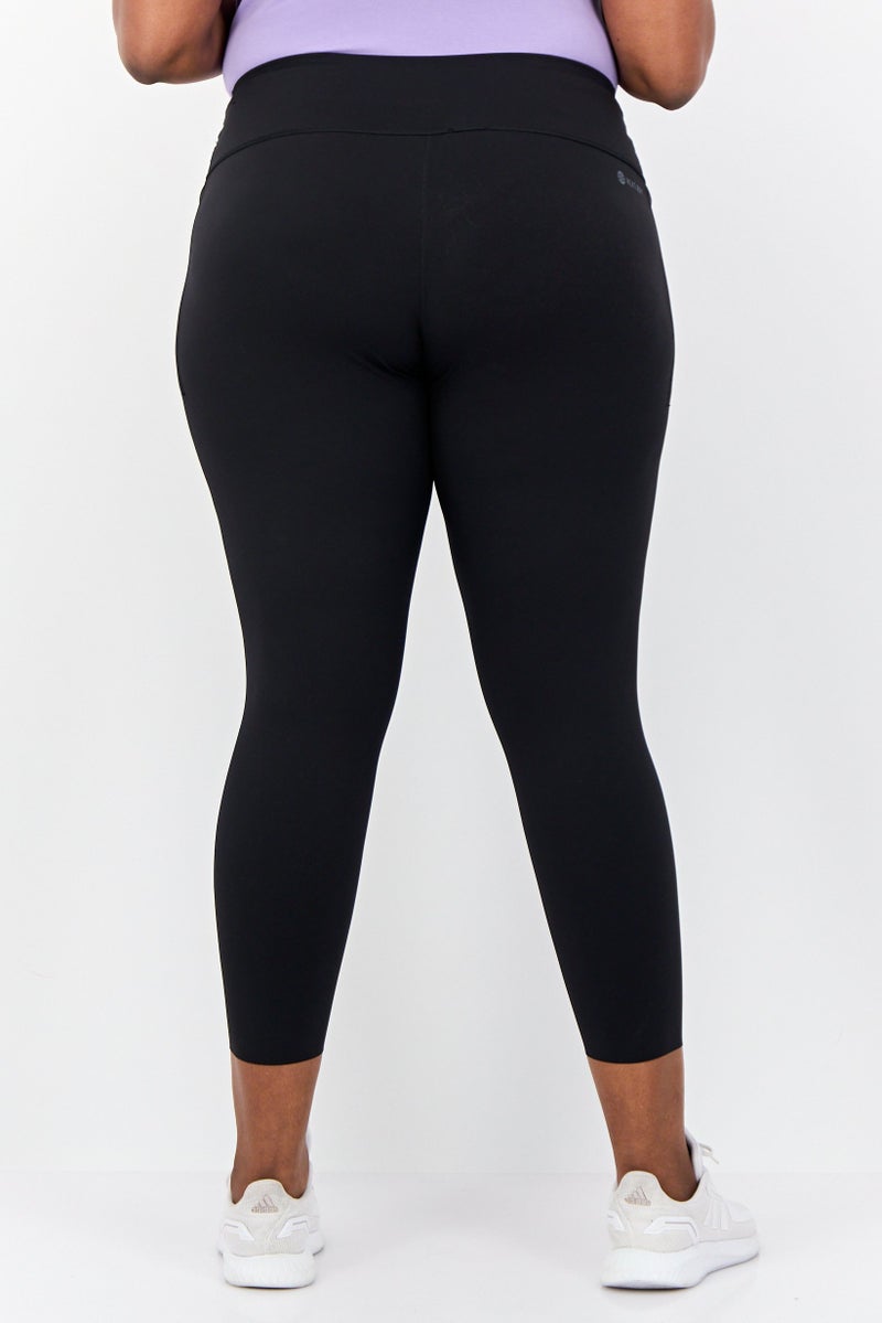 Adidas Women Petite Plain Leggings, Black - Image 3