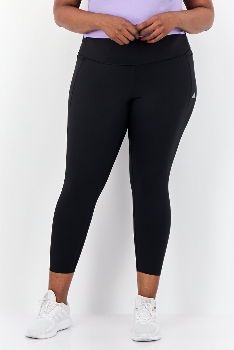 Adidas Women Petite Plain Leggings, Black - Image 1