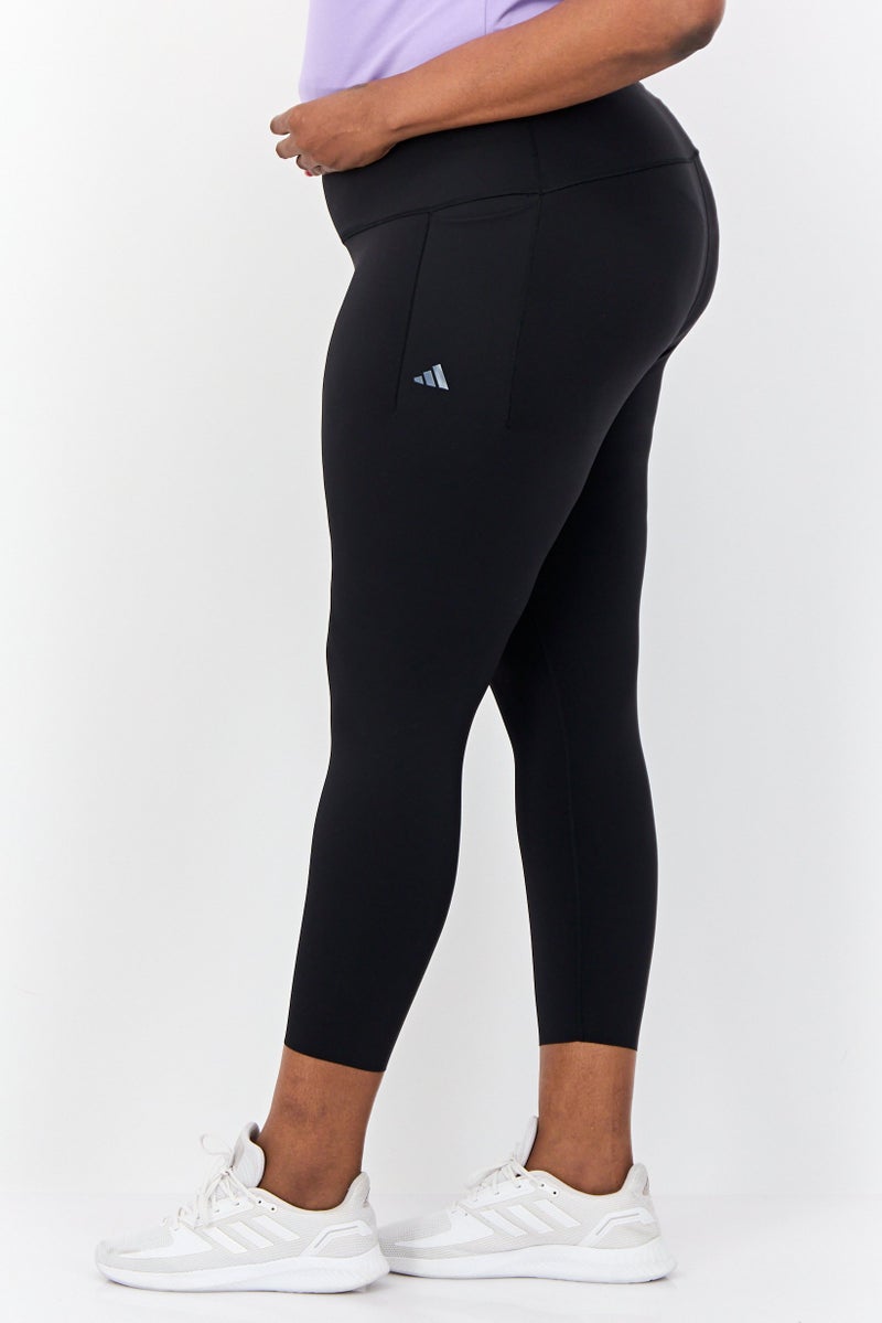 Adidas Women Petite Plain Leggings, Black - Image 2