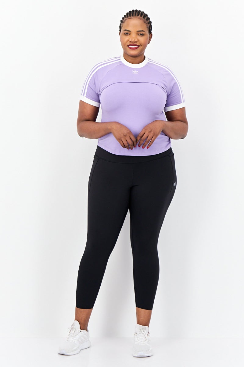 Adidas Women Petite Plain Leggings, Black - Image 4