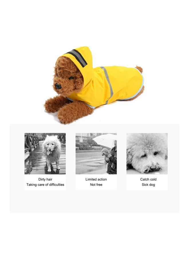 NIBEMINENT Hooded Summer Raincoat Yellow/Grey L - Image 2