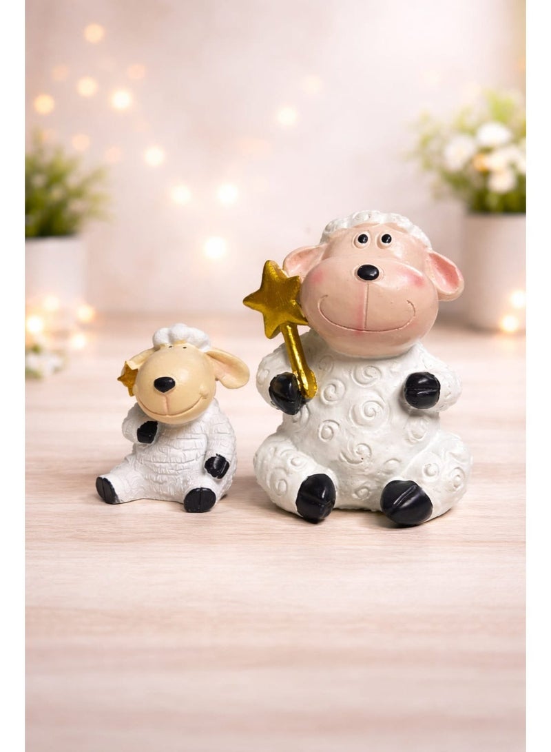 Premium Eid Al Adha Decorative Sheep Figurine Set – Luxury Resin Lamb Ornaments Collection for Home, Tabletop & Festive Islamic Décor - Image 2