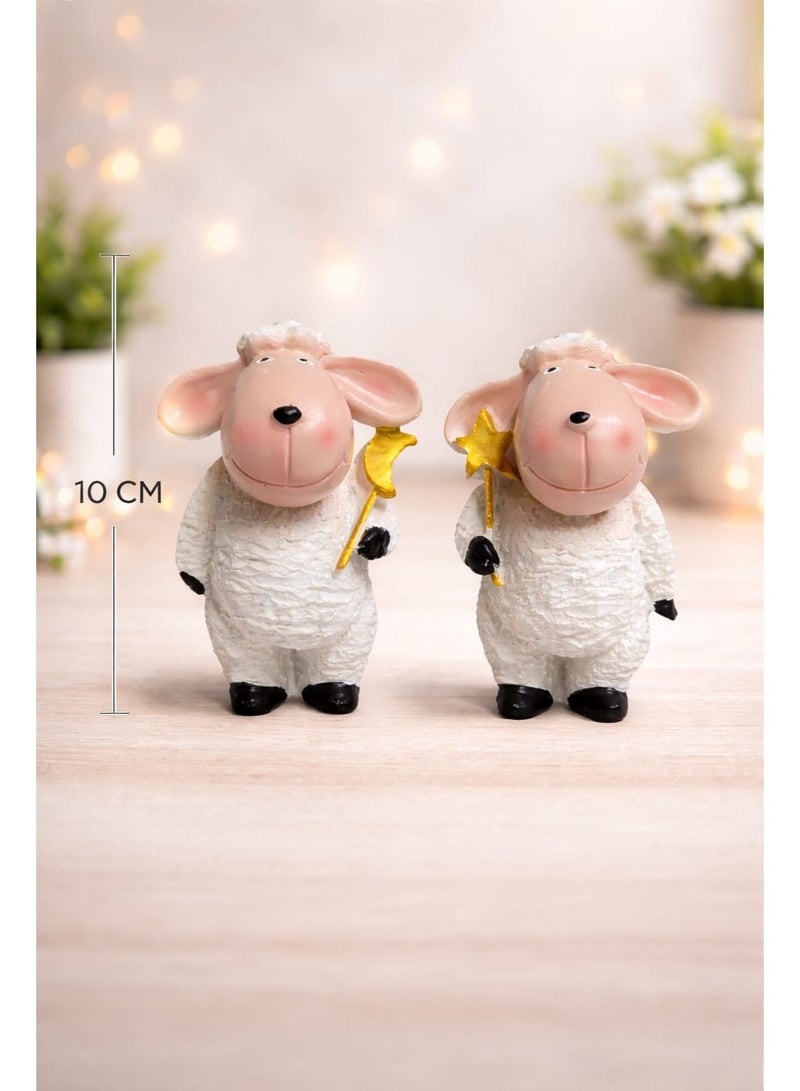Premium Eid Al Adha Decorative Sheep Figurine Set – Luxury Resin Lamb Ornaments Collection for Home, Tabletop & Festive Islamic Décor - Image 5
