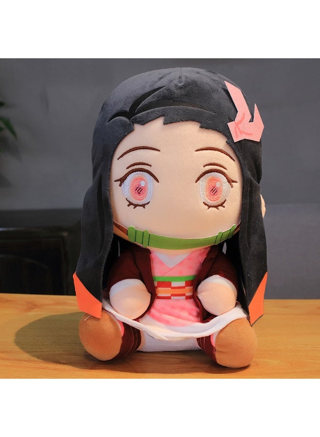 HALAMODO Demon Slayer - Nezuko Kamado Q - version Plush Doll, 20 cm - A Sweet Item for Birthday Giving and Decorating Bedroom, Living Room, Desk Areas, Plus an Office Relaxation Toy - Image 3