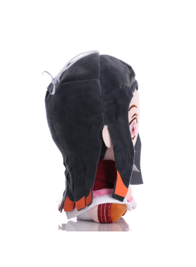 HALAMODO Demon Slayer - Nezuko Kamado Q - version Plush Doll, 20 cm - A Sweet Item for Birthday Giving and Decorating Bedroom, Living Room, Desk Areas, Plus an Office Relaxation Toy - Image 4