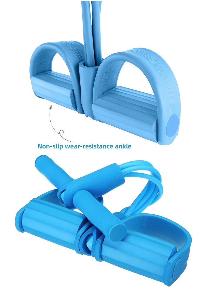 QUTOOB Elastic Pull Rope, Sit Up Training Rope, Yoga Tension Rope with Handle For Abdominal Exercise Slimming Training Streching Etc, Fitness Resistance Bands Pedal Exerciser For Fitness Training and Workout  - Image 5