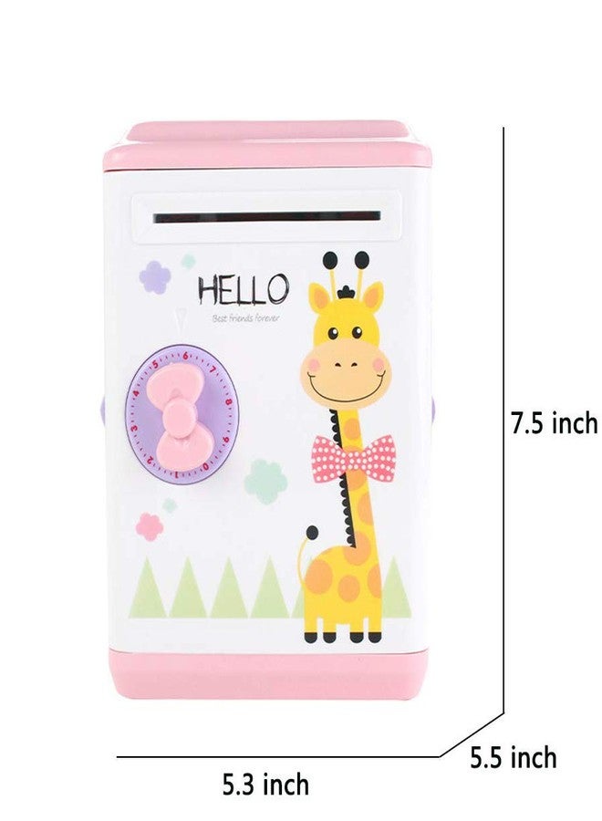 Magicwand® Cartoon Based Money Safe Kids Piggy Savings Bank with Tijori Type Lock (Giraffe Money Safe) - Image 3