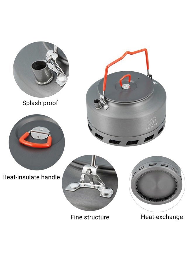 Bulin Camping Kettle 1.6L Heat Exchange Camp Tea Coffee Pot Lightweight Outdoor Hiking Gear Portable Teapot - Image 3