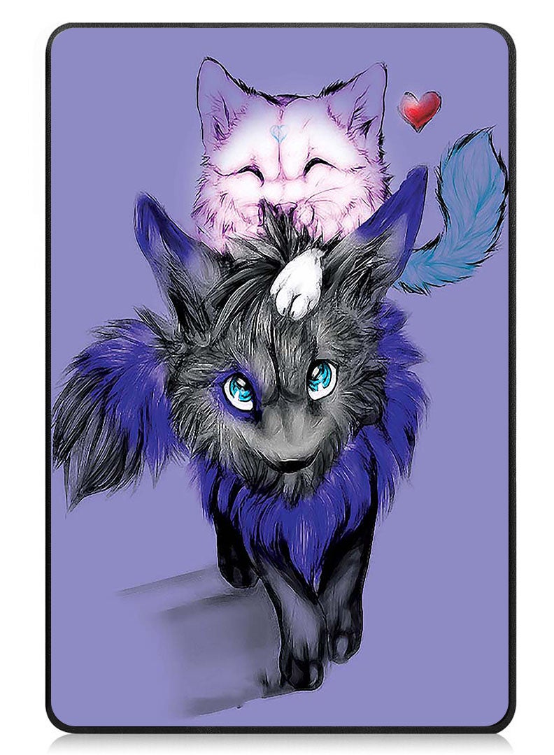 Theodor Protective Flip Case For Huawei MatePad SE 11 (2024) With Trifold Stand Auto Wake Sleep Shockproof Cover Puppy Kitten love - Image 1