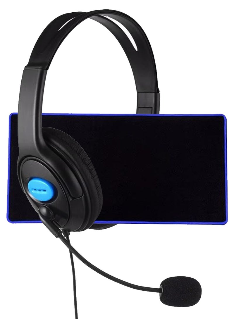 لنكوو سماعة رأس سلكية بمنفذ جاك الصوت 3.5 ملم مع مايكروفون مرن قابل للتعديل، صوت واضح وتصميم مريح وخفيف للاستخدام الطويل في المكالمات، التعليم والألعاب، تأتي مع ماوس باد - Image 1