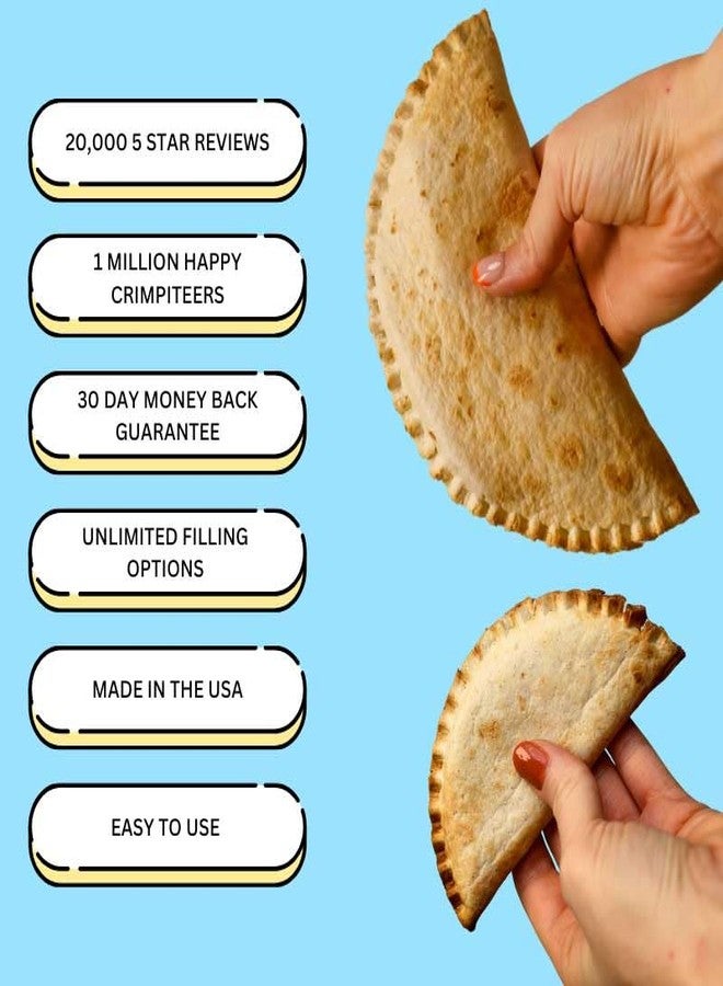 CRIMPiT Tortilla + Book Bundle - Large & Small Tortilla Sealers + Recipe Book – For 10-12” & 6” Flour Tortillas | BPA-Free, Dishwasher Safe | Perfect for Air Fryers | Manufactured in UK & USA - Image 2