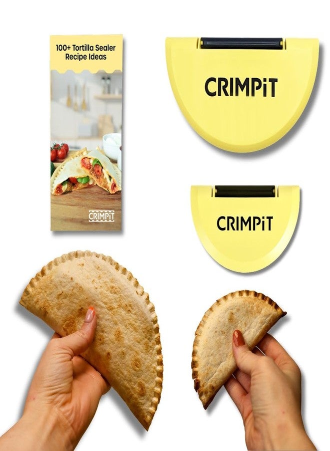CRIMPiT Tortilla + Book Bundle - Large & Small Tortilla Sealers + Recipe Book – For 10-12” & 6” Flour Tortillas | BPA-Free, Dishwasher Safe | Perfect for Air Fryers | Manufactured in UK & USA - Image 1