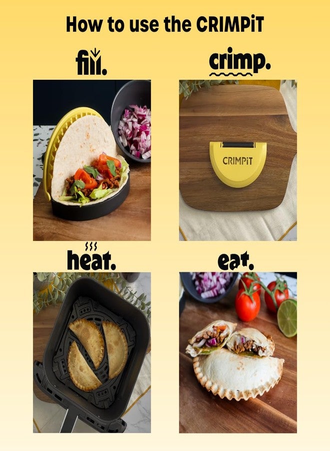 CRIMPiT Tortilla + Book Bundle - Large & Small Tortilla Sealers + Recipe Book – For 10-12” & 6” Flour Tortillas | BPA-Free, Dishwasher Safe | Perfect for Air Fryers | Manufactured in UK & USA - Image 3