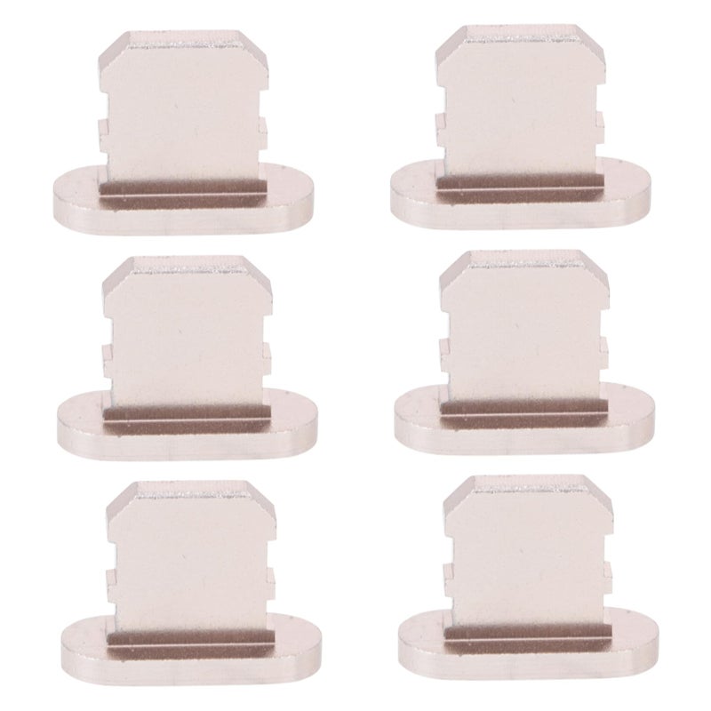 6 قطع أغطية منفذ USB سدادات غبار لمنفذ شحن الهاتف أسود - Image 2