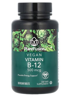 PlantFusion Vegan Vitamin B12 500 mcg 100 Vegan Tablets 