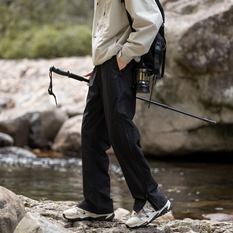 Unisex Quick-Dry Mountain Hiking Trousers Ivory white  - Image 4