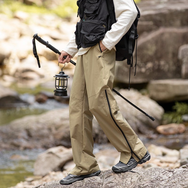 Unisex Quick-Dry Mountain Hiking Trousers Ivory white  - Image 3