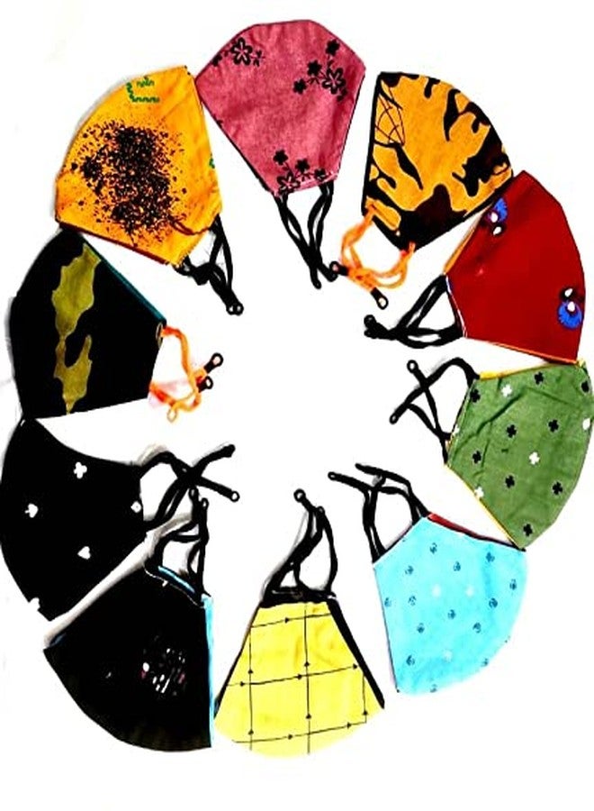 Spoinkky Cotton Face Mask Pack of 12 | Reusable and Washable Mask | Reusable Cloth Face Mask (Pack of 12) - Image 2