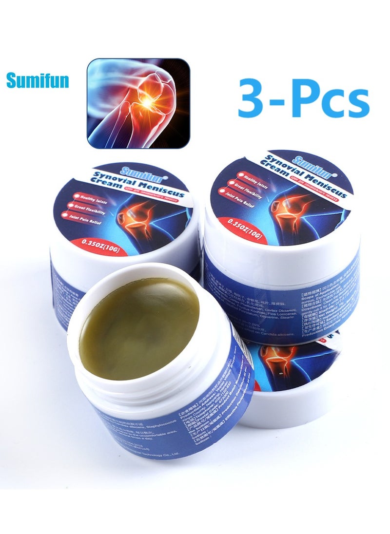 Sumifun Knee Joint Pain Relief Ointment - Cold Gel for Tendonitis and Foot, Joint & Bone Therapy Cream Synovial Meniscus Cream 3-Pcs  - Image 1