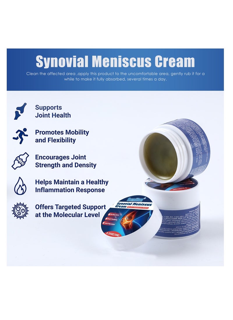 Sumifun Knee Joint Pain Relief Ointment - Cold Gel for Tendonitis and Foot, Joint & Bone Therapy Cream Synovial Meniscus Cream 3-Pcs  - Image 4