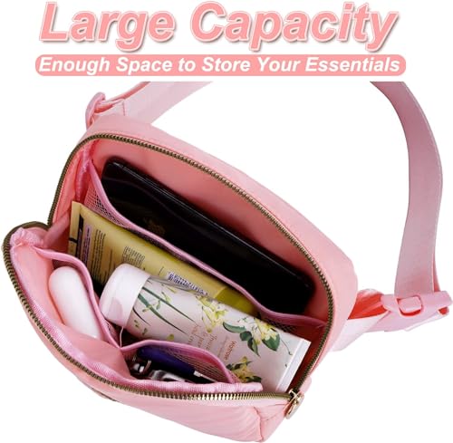 Uygafly Dance Recital Gifts - Dance Bag for Teens & Kids - Belt Bag Crossbody Bags - Small Waist Packs - Fanny Pack Birthday Gifts | Peach - Image 2
