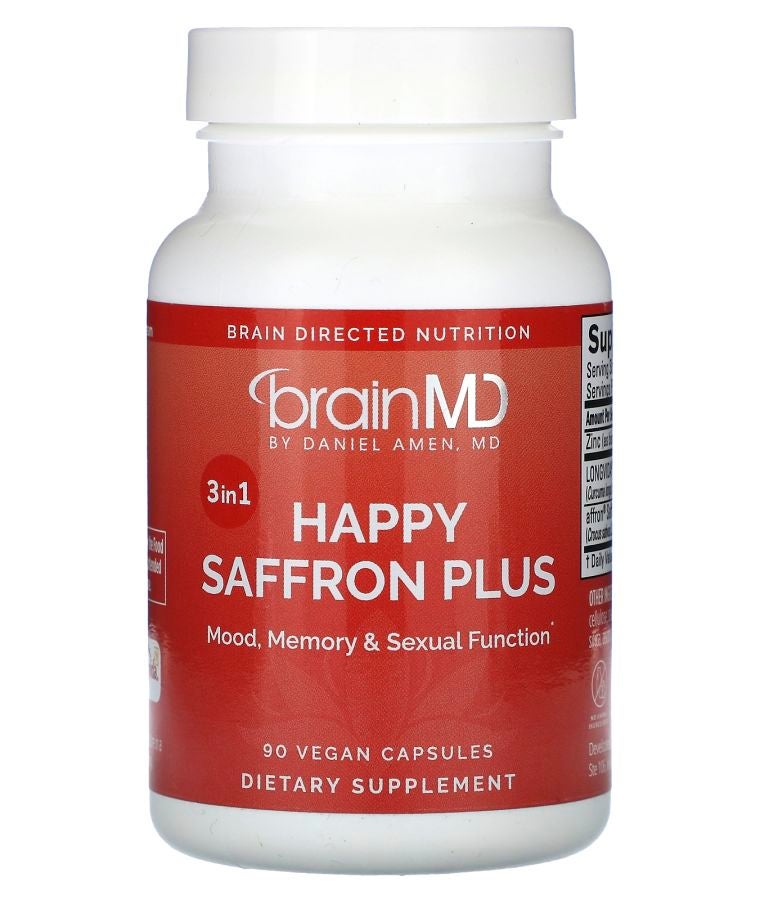 BRAINMD Happy Saffron Plus 90 Vegan Capsules