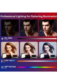 Zhiyun ZHIYUN CINEPEER CM15 15W RGB Video Light Selfie Light 360° Full Color Camera Light with Cold Shoe 2600mAh CRI 94+ 2500k~10000k Rechargeable Portable Outdoor Photography Lighting Fill Handheld Light  - Image 3