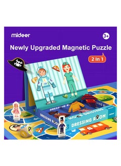 MiDeer Make up Magnet Puzzle Dress Up Traffic Geometric Face Change Games Magnetic Sticker Game Set  - Image 2