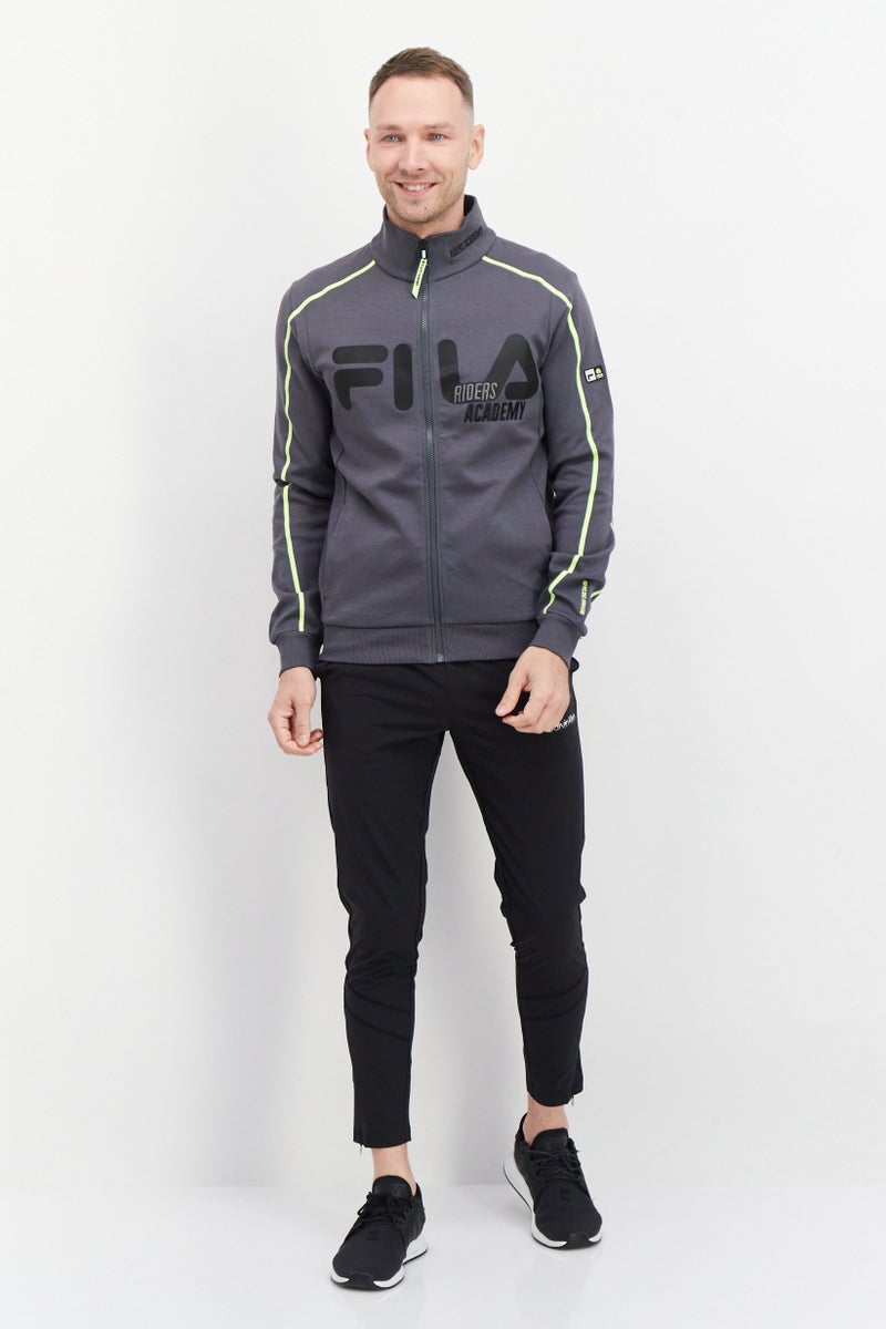 FILA سويت شيرت رياضي للرجال، رمادي مدمج - Image 3