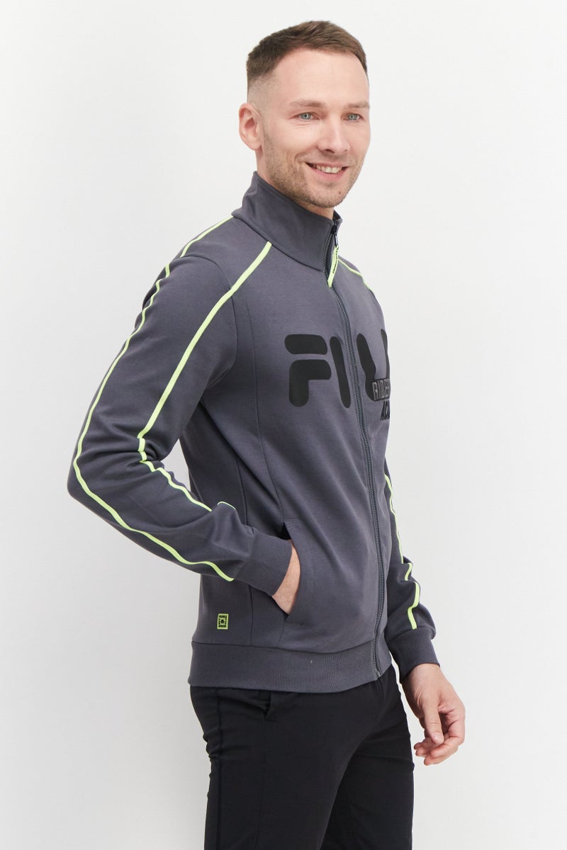 FILA سويت شيرت رياضي للرجال، رمادي مدمج - Image 4