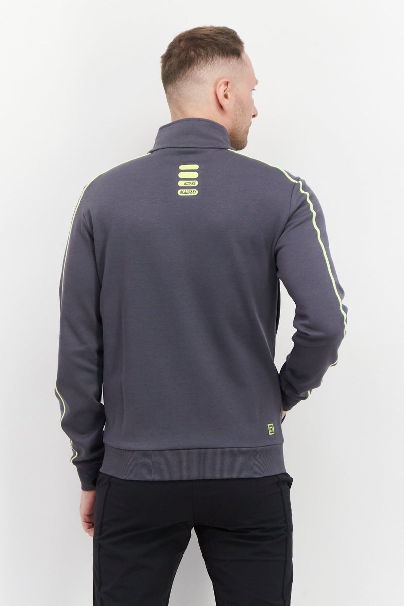 FILA سويت شيرت رياضي للرجال، رمادي مدمج - Image 2