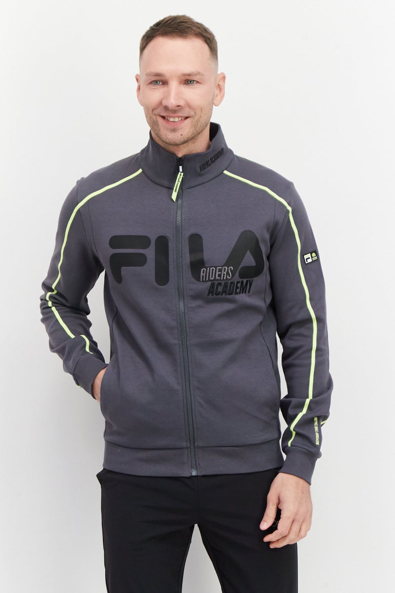 FILA سويت شيرت رياضي للرجال، رمادي مدمج - Image 1