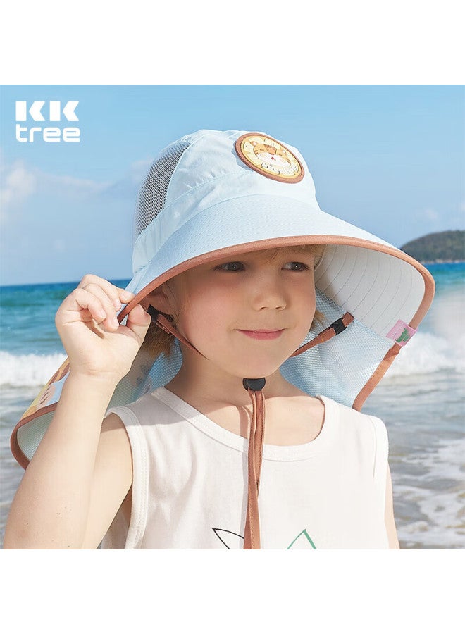 Kocotree Children's Sun Protection Hat With Wide Brim, Summer Baby Sunshade Cap For Boys And Girls, Uv Protection Beach Hat