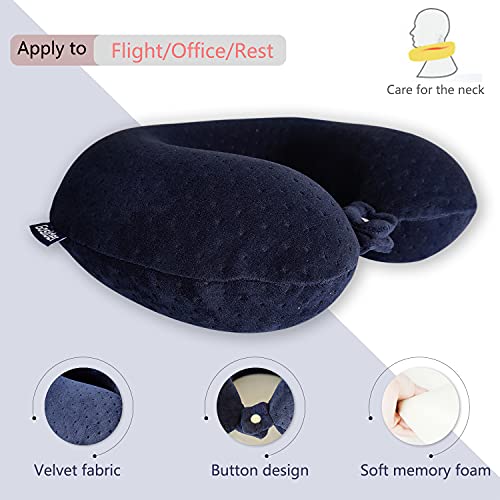Gosider Memory Foam Travel Pillow, Comfortable Travel Neck Pillow U Shape, Support Neck and Head to Relieve Fatigue, Portable Neck Pillow Suitable for Planes, Trains, Self-Driving Cars - Image 2