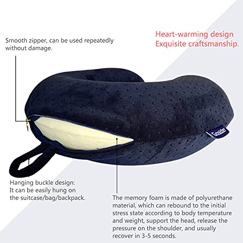 Gosider Memory Foam Travel Pillow, Comfortable Travel Neck Pillow U Shape, Support Neck and Head to Relieve Fatigue, Portable Neck Pillow Suitable for Planes, Trains, Self-Driving Cars - Image 4