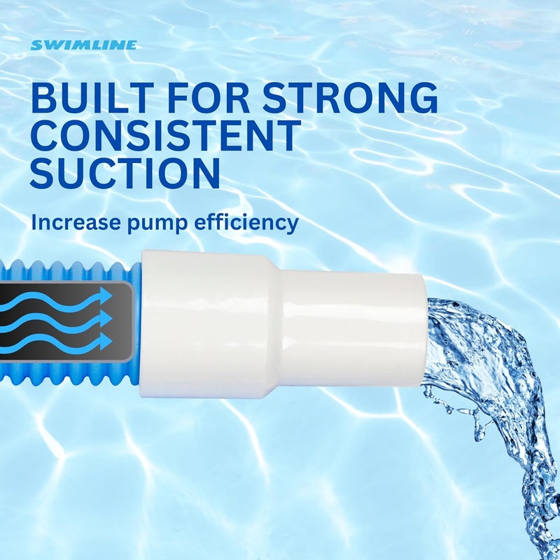 Swimline HYDROTOOLS Swimming Pool Vacuum Hose With Kink-Resistant Swivel Cuff 1.25'' X 24' For Inground Pools - Compatible With Vacuum Heads, Skimmers, Filter Pump Inlets, And Other Pool Accessories - Image 5